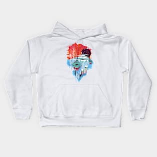 forest hill painting design Kids Hoodie